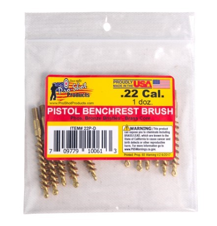 PROSHOT .22 CAL. PISTOL BRUSH - 12 QTY. BULK PACK 22P-D - 556 Black Friday Promotion